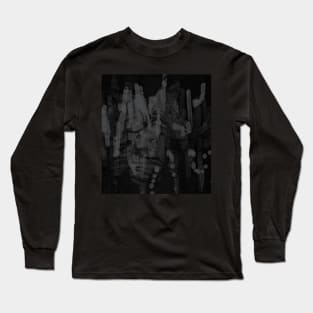 Grey Grunge abstract Long Sleeve T-Shirt